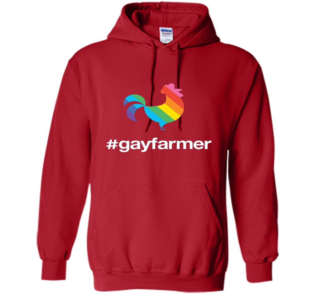 Hashtag Gay Farmer Pride Chicken T-Shirt t-shirt Red