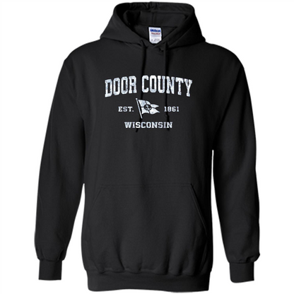 Door County Wisconsin WI Est 1861 T-shirt Black