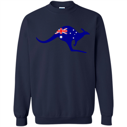 Australian Flag Kangaroo T-shirt Australia Vacation T-shirt Navy