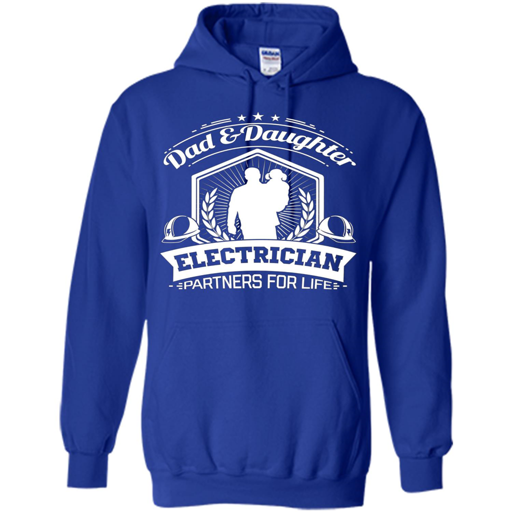 Dad And Daughter Electrician Partners For Life T-shirt Royal