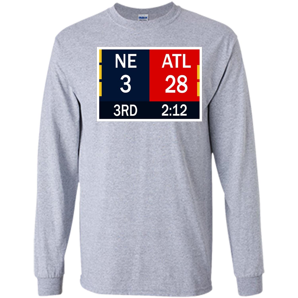 NE 3 ATL 28 Final T-shirt 2 Sides 1 Game Sport Grey
