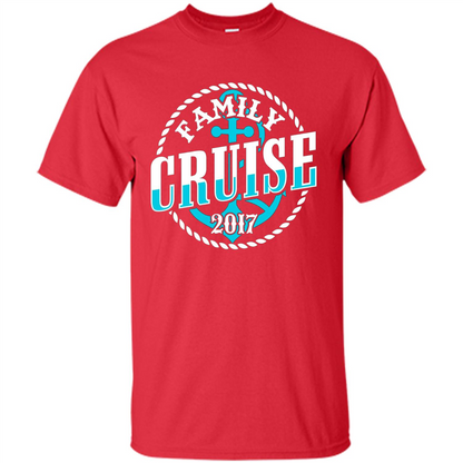 Family Cruise 2017 T-shirt Summer Vacation T-shirt Red