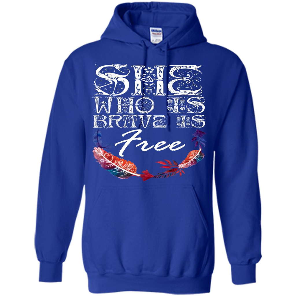 She Is Brave Is Free T-shirt Royal