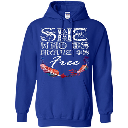 She Is Brave Is Free T-shirt Royal