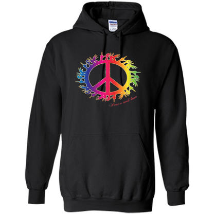 Peace and Love American Sign Language ASL T-shirt Black