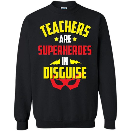 Funny Teacher Superpower Superhero In Disguise T-shirt Black