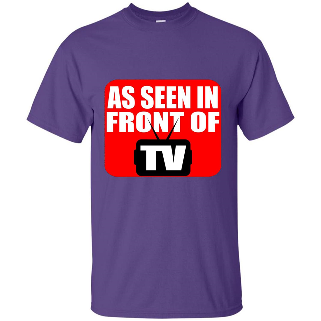 As Seen In Front Of TV T-shirt Purple