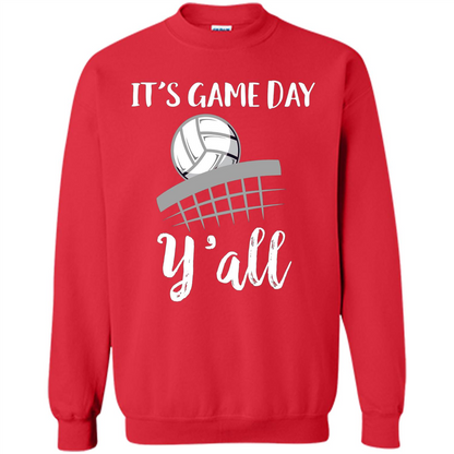 Volleyball Lovers T-shirt It's Game Day Y'all Tshirt Red