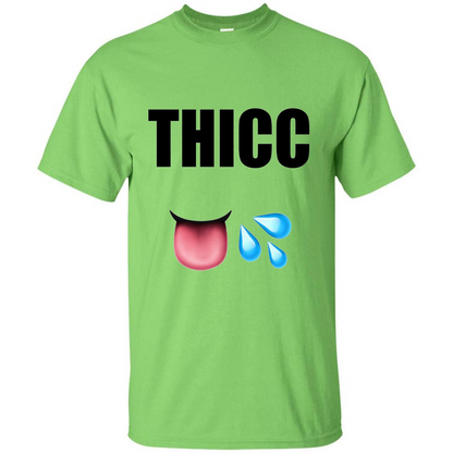 THICC Funny Gym Squat T-shirt Lime
