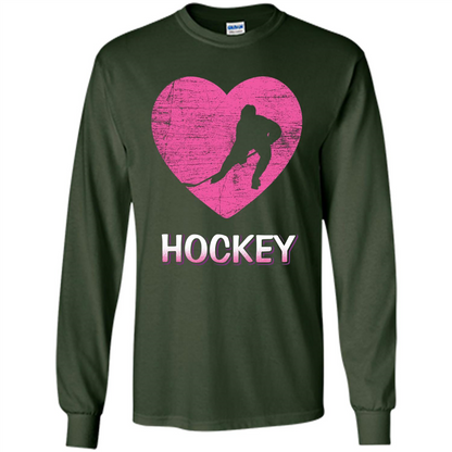 I Love Hockey T-shirt Forest Green
