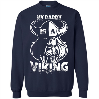 Family T-shirt My Daddy Is A Viking T-shirt Navy