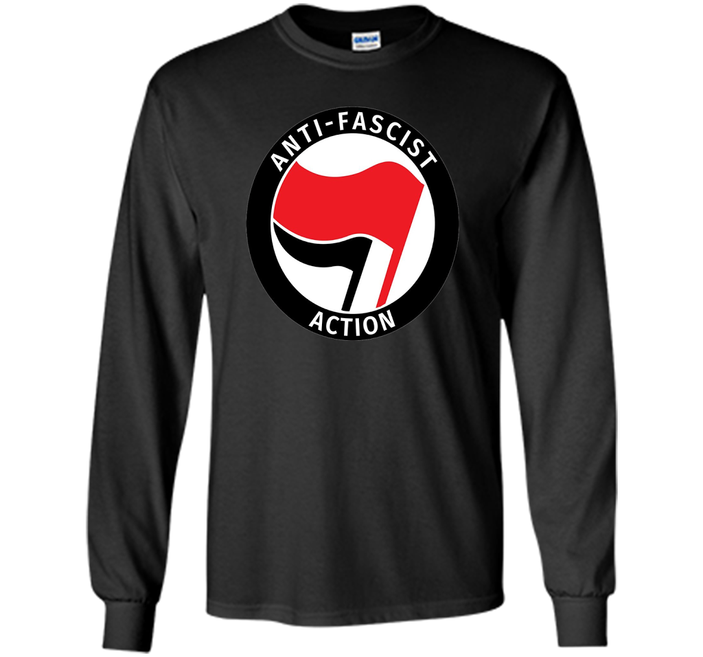 Antifa Logo Antifa Flag Anti Fascist T-shirt Black