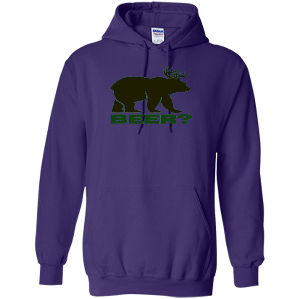Bear Deer Bear Beer Funny T-shirt Purple