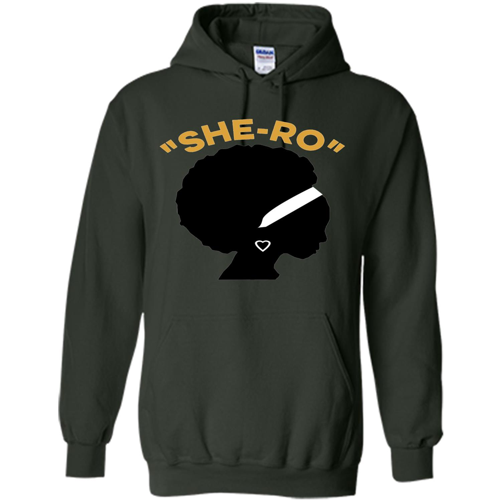 Black Girl Magic T-shirt "She-Ro" Forest Green