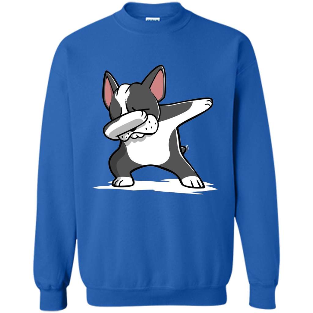 Dabbing Boston Terrier Dog T-Shirt Dab Dance T-shirt Royal