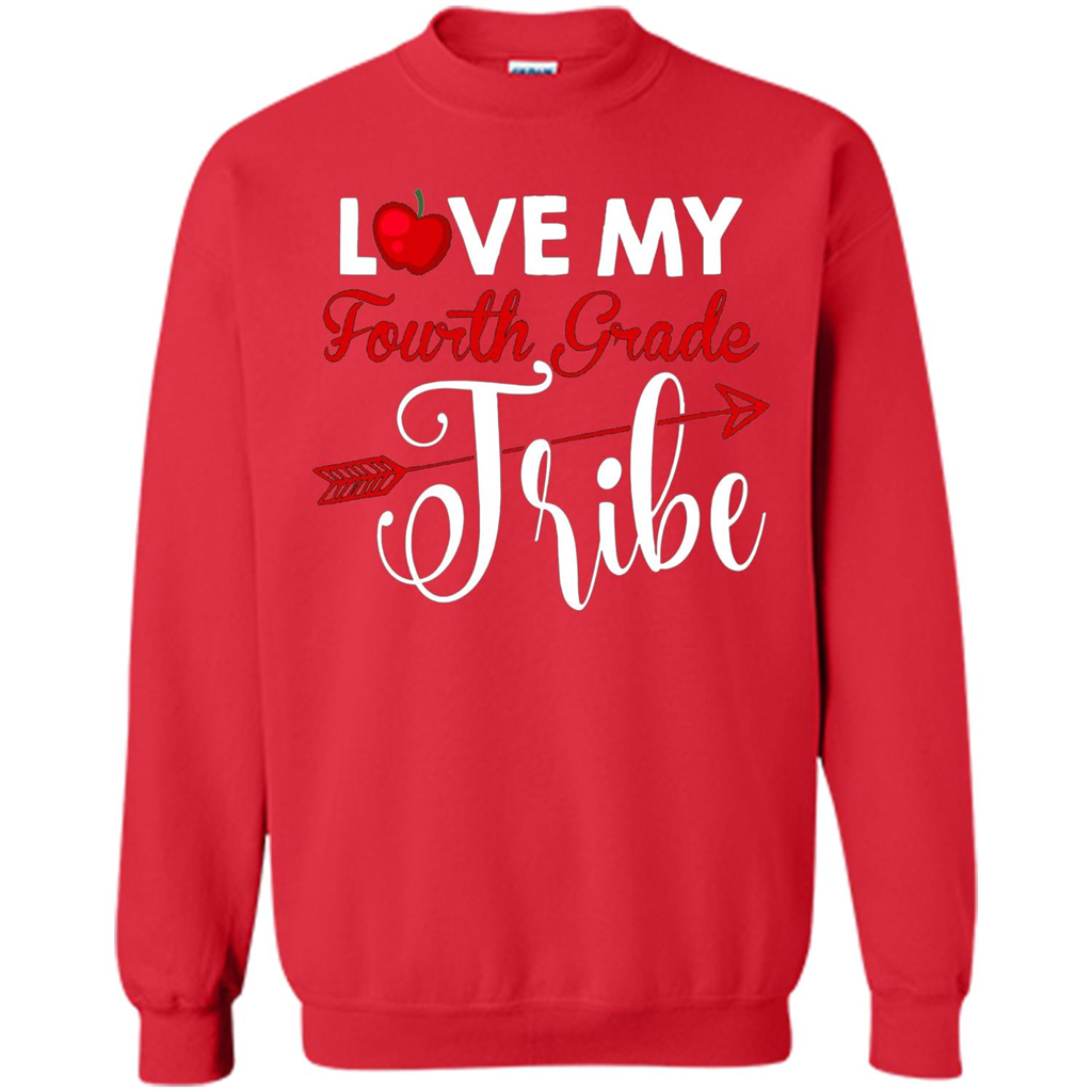 Love My Fourth Grade Tribe T-shirt School Day T-shirt Red
