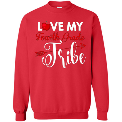 Love My Fourth Grade Tribe T-shirt School Day T-shirt Red