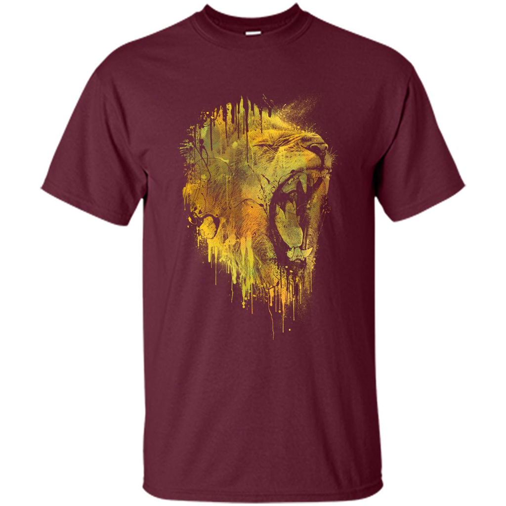 Lion Drip T-shirt Maroon