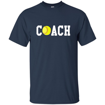 Softball Coach Gift T-shirt Navy