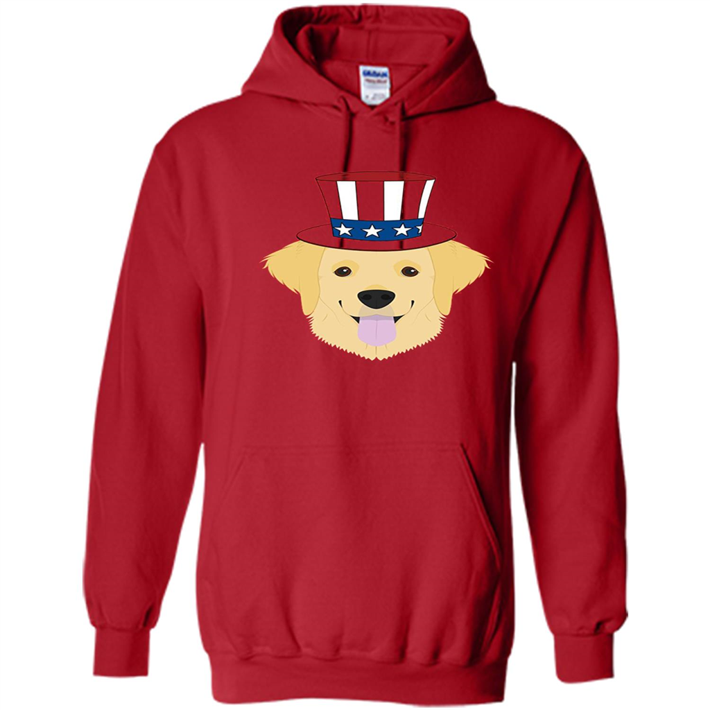 Dog Lover T-shirt The 4th of July Red