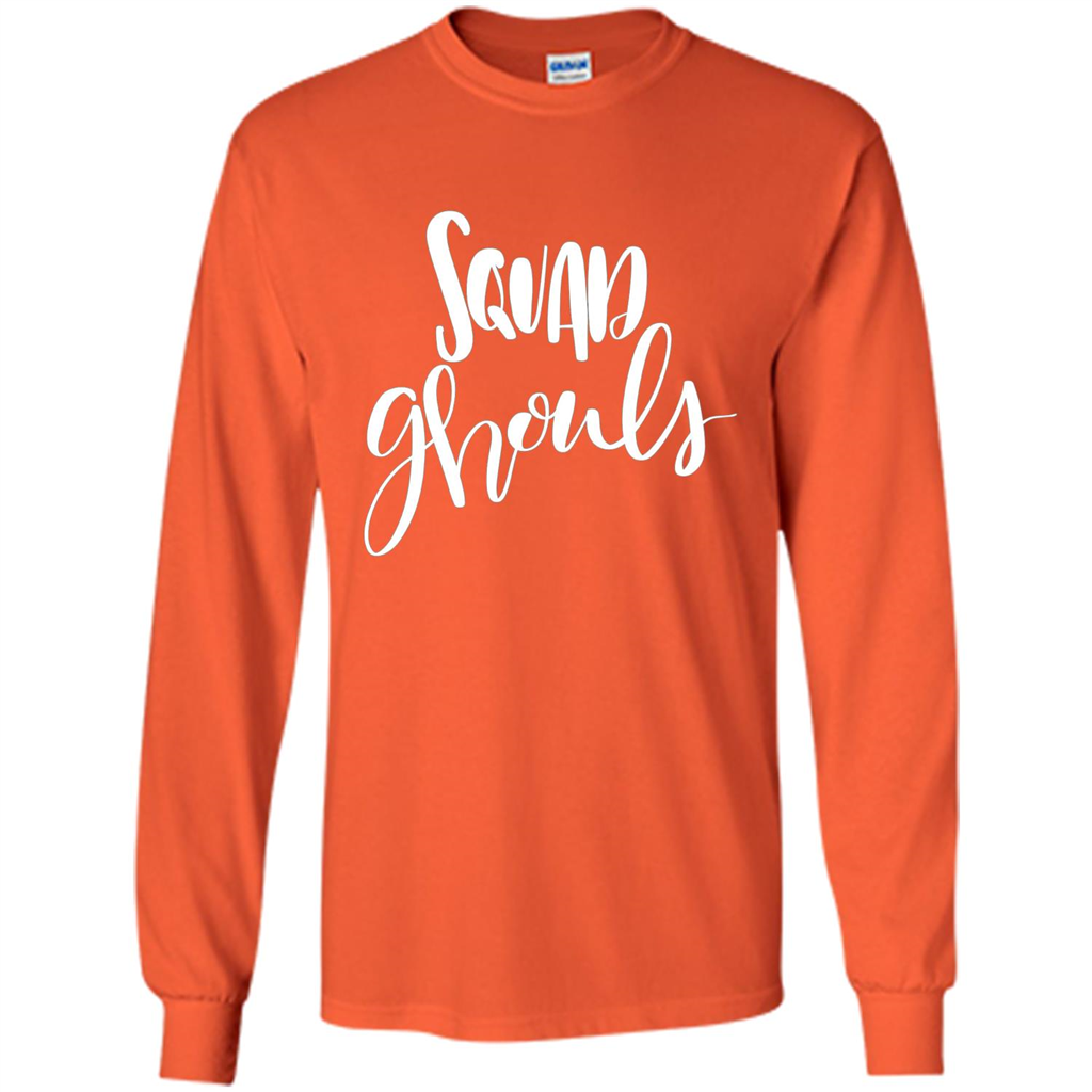 Squad Ghouls T-Shirt Halloween Funny Ghost Costume T-shirt Orange