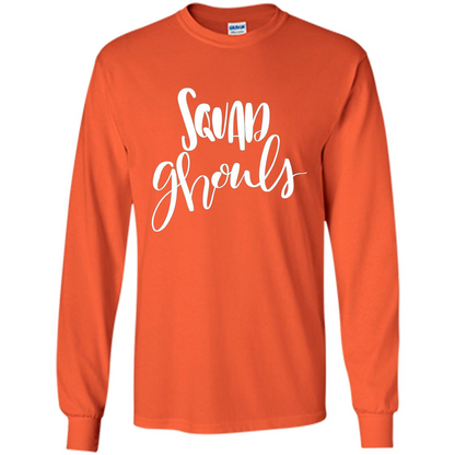 Squad Ghouls T-Shirt Halloween Funny Ghost Costume T-shirt Orange