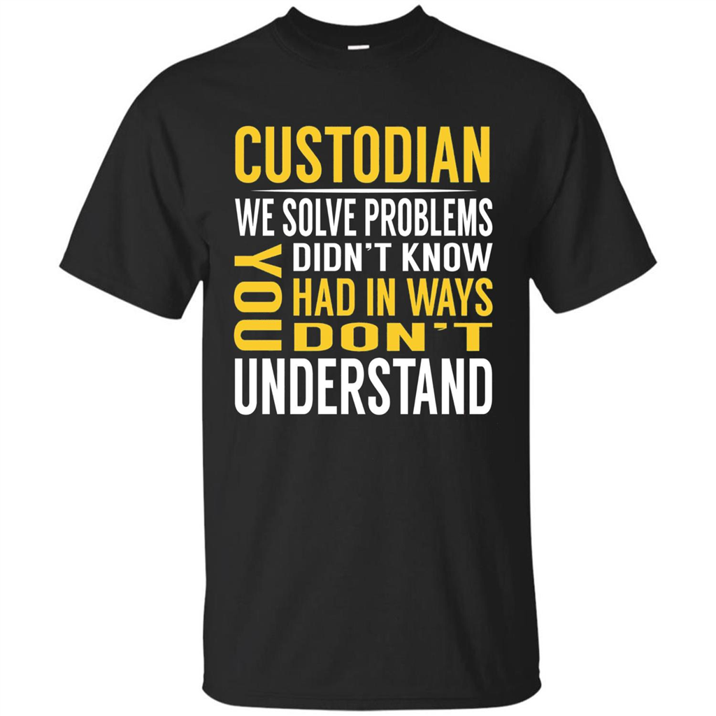 Custodian Solve Problems T-shirt Black