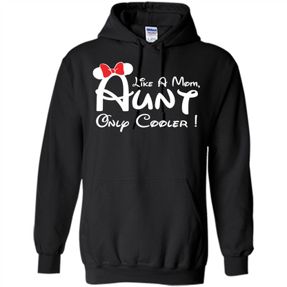 Aunt T-shirt Aunt Like A Mom Only Cooler T-shirt Black