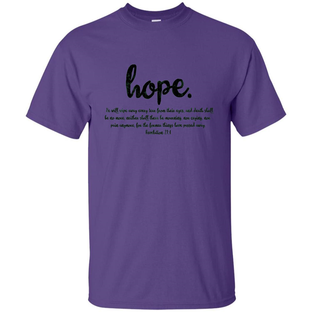 Hope Inspiration Tshirt With Bible Quote Purple