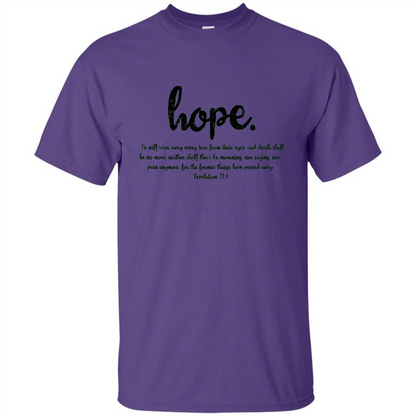 Hope Inspiration Tshirt With Bible Quote Purple