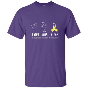 Love Kids Cure Childhood Cancer Awareness T-shirt