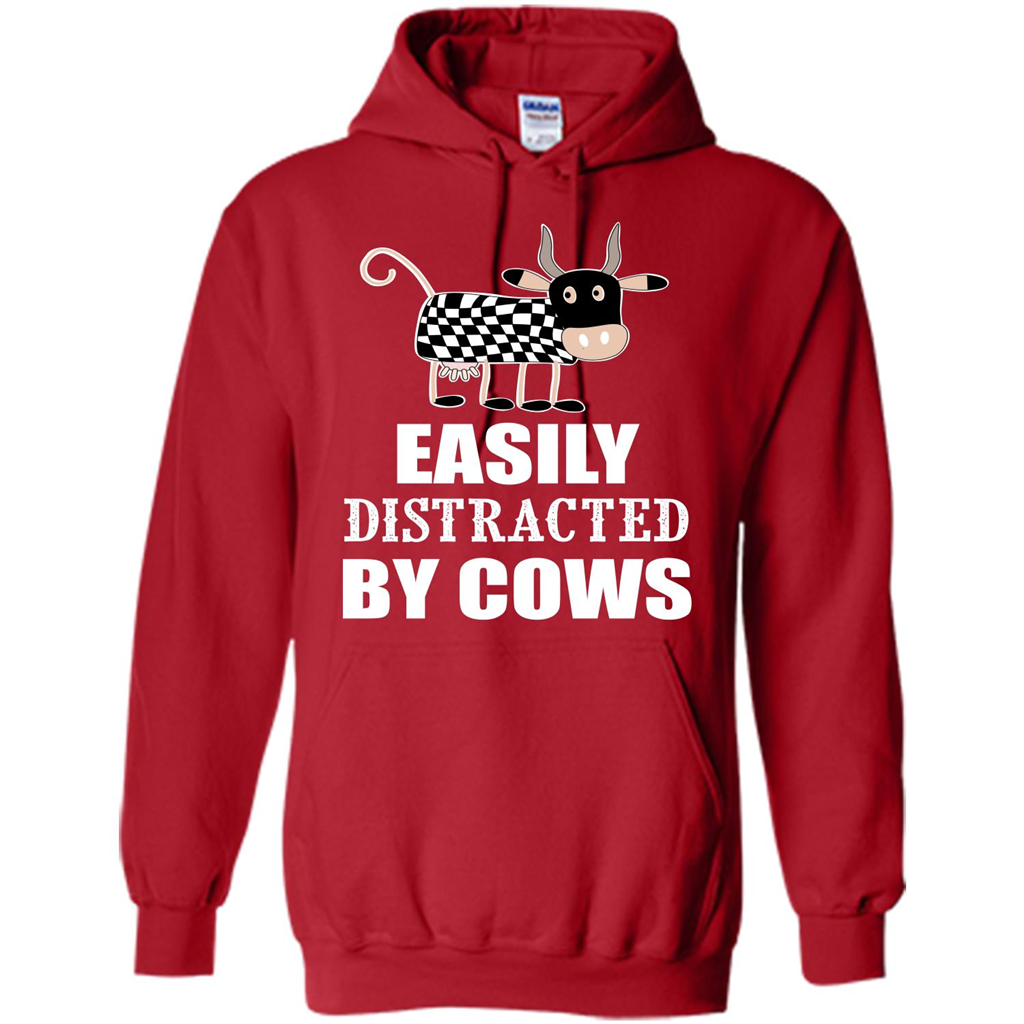 Cow T-shirt Easily Distracted By Cows T-shirt Red