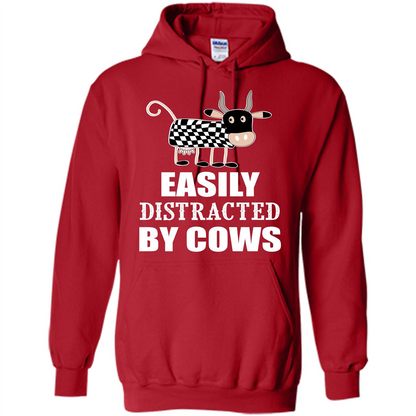 Cow T-shirt Easily Distracted By Cows T-shirt Red