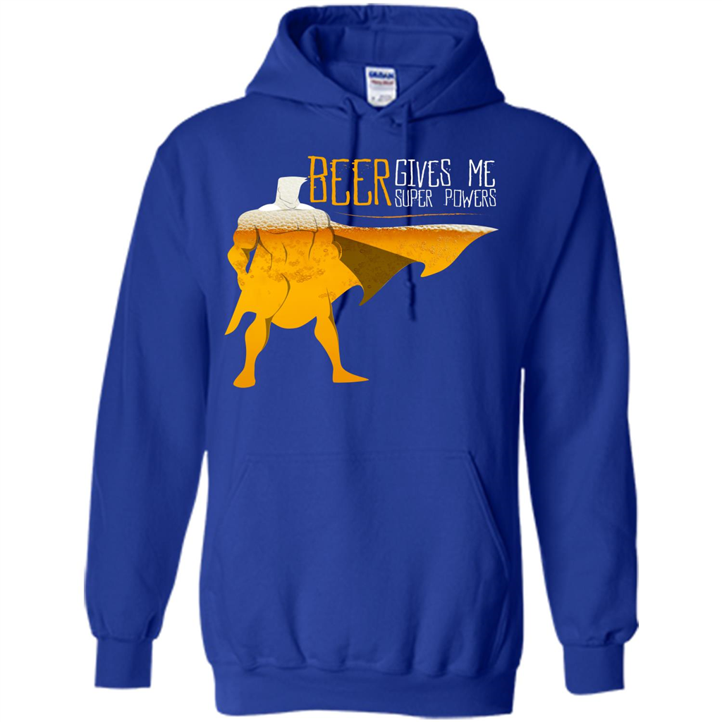 Beer. Beer Gives Me Super Powers T-shirt Royal