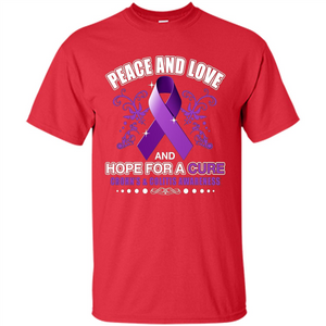 Peace And Love And Hope For A Cure Crohn's and Colitis Awareness T-shirt