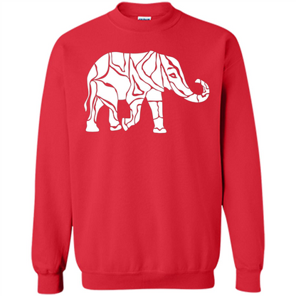 Elephant T-shirt Abstract Elephant Design T-Shirt Red