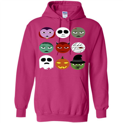 Halloween Emoji T-shirt Heliconia