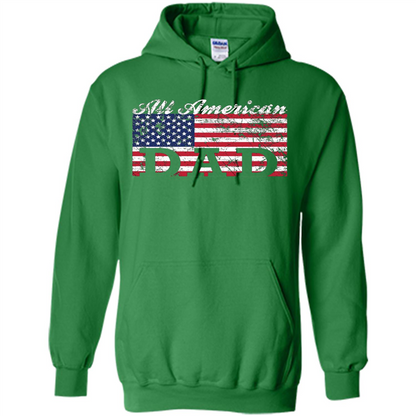 Fathers Day T-shirt All American Dad American Flag Irish Green