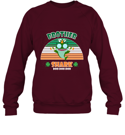 Irish Brother Shark Saint Patricks Day Family Shirt Sweatshirt Maroon
