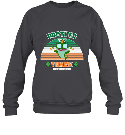 Irish Brother Shark Saint Patricks Day Family Shirt Sweatshirt Dark Heather