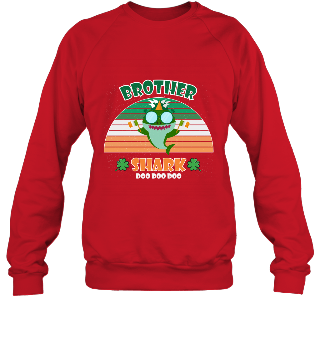 Irish Brother Shark Saint Patricks Day Family Shirt Sweatshirt Red