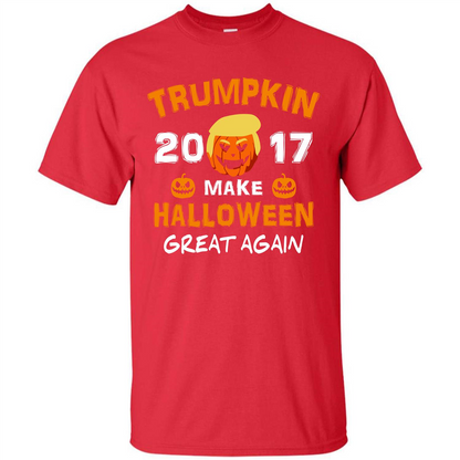 Halloween T-shirt Trumpkin 2017 Make Halloween Great Again T-shirt Red