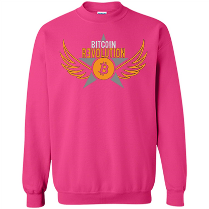 Bitcoin T-shirt Cool Cryptocurrency Revolution BTC Logo T-shirt Heliconia