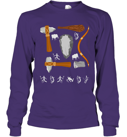 Bow And Arrows Hammer And Stone Shirt Long Sleeve T-Shirt Long Sleeve T-Shirt Purple