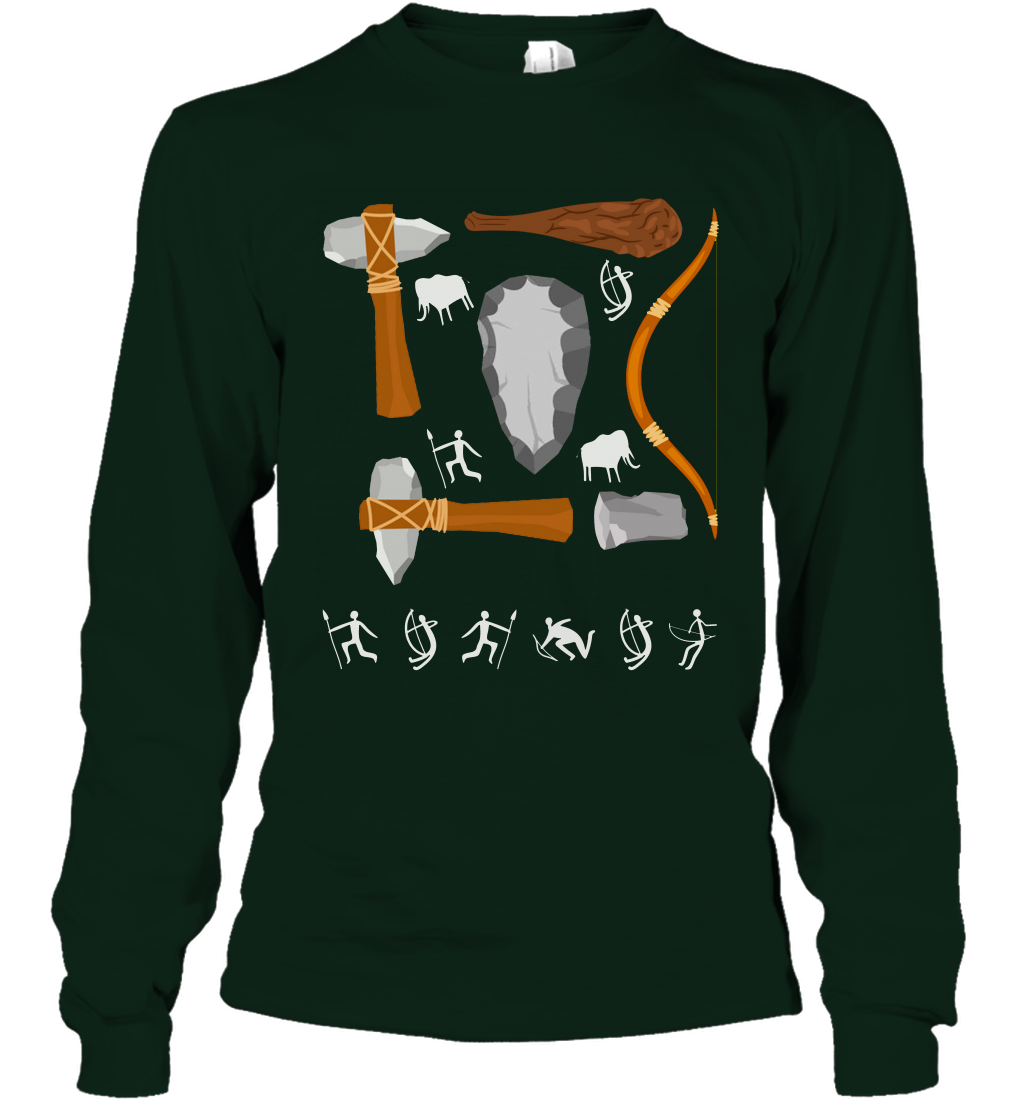 Bow And Arrows Hammer And Stone Shirt Long Sleeve T-Shirt Long Sleeve T-Shirt Forest Green