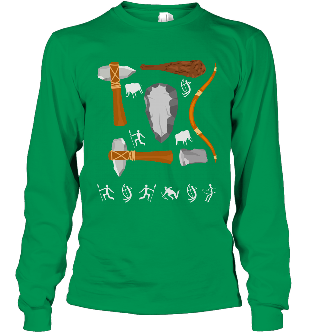 Bow And Arrows Hammer And Stone Shirt Long Sleeve T-Shirt Long Sleeve T-Shirt Irish Green