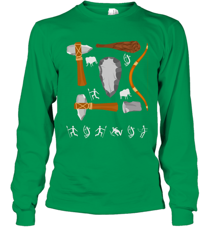 Bow And Arrows Hammer And Stone Shirt Long Sleeve T-Shirt Long Sleeve T-Shirt Irish Green