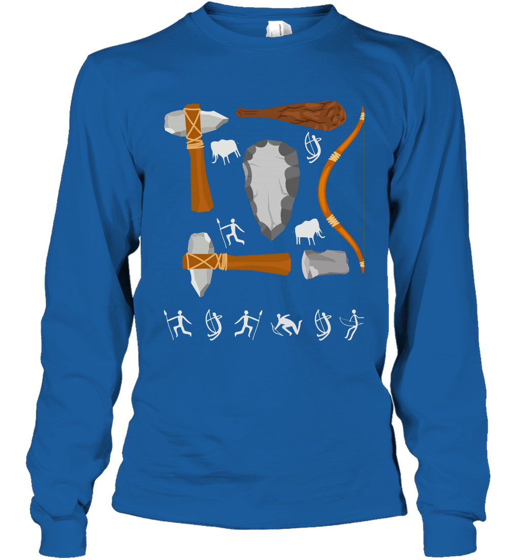 Bow And Arrows Hammer And Stone Shirt Long Sleeve T-Shirt Long Sleeve T-Shirt Royal