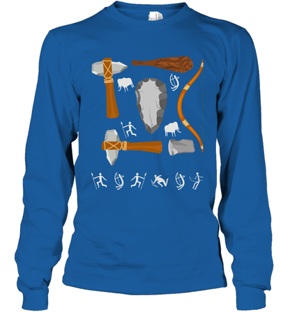 Bow And Arrows Hammer And Stone Shirt Long Sleeve T-Shirt Long Sleeve T-Shirt Royal