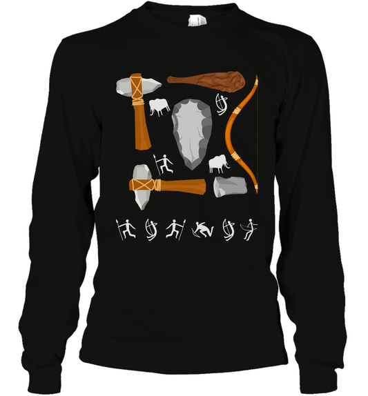 Bow And Arrows Hammer And Stone Shirt Long Sleeve T-Shirt Long Sleeve T-Shirt Black